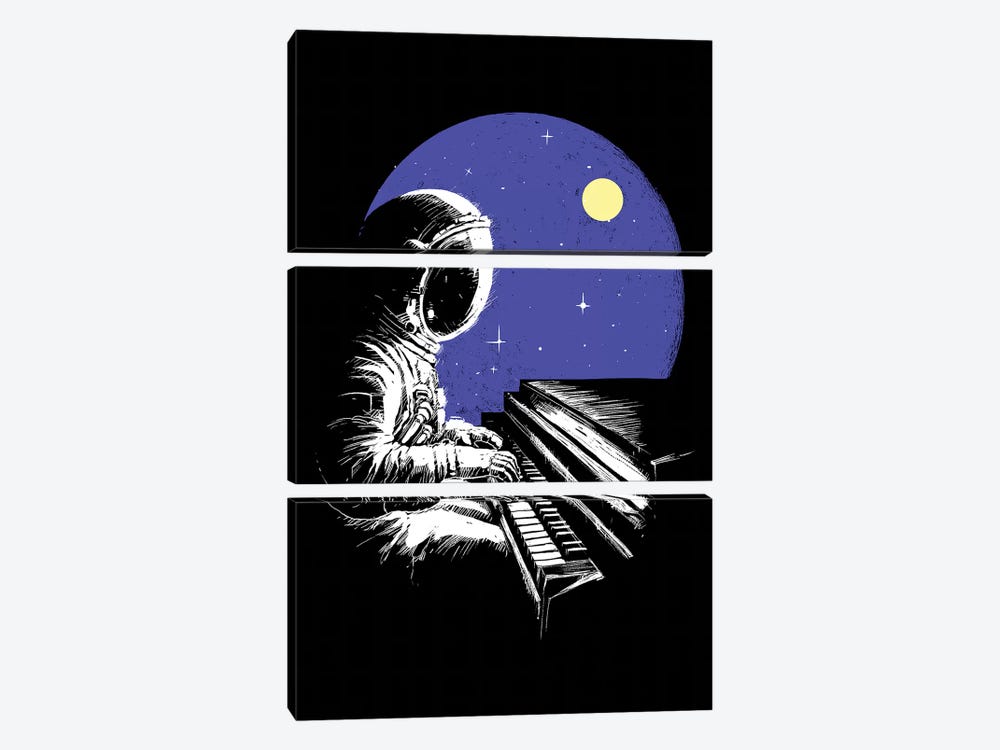Space Music by Digital Carbine 3-piece Canvas Print