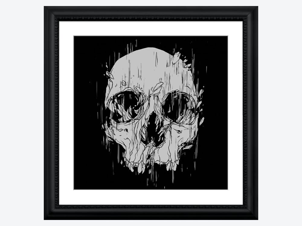 WE ALL GOT One Print Skull Canvas, Skull Print, Cranium Artwork