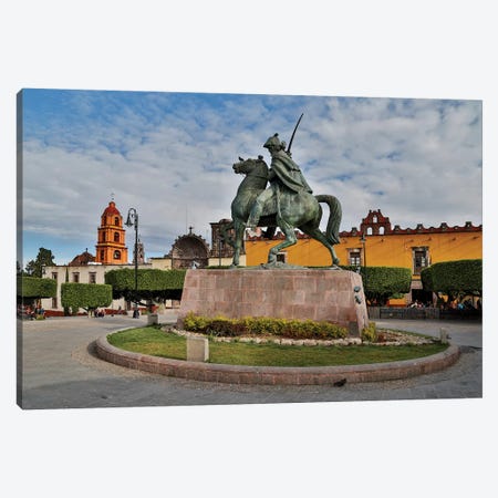 San Miguel De Allende, Mexico. Plaza Civica and Statue of General Allende Canvas Print #DGU113} by Darrell Gulin Canvas Wall Art
