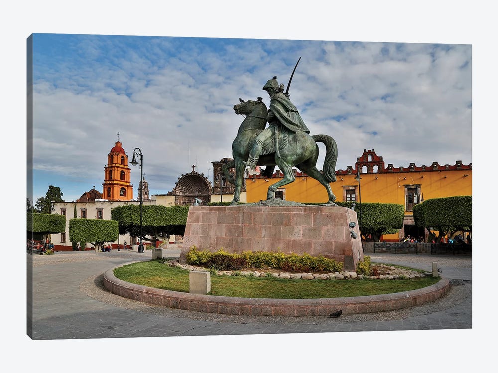 San Miguel De Allende, Mexico. Plaza Civica and Statue of General Allende by Darrell Gulin 1-piece Canvas Art Print