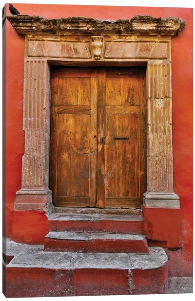 Guanajuato in Central Mexico. Colorful doorways Canvas Art Print
