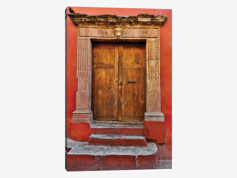 Guanajuato in Central Mexico. Colorful doorways by Darrell Gulin 1-piece Canvas Art Print
