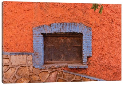 Guanajuato in Central Mexico. Old shuttered window Canvas Art Print