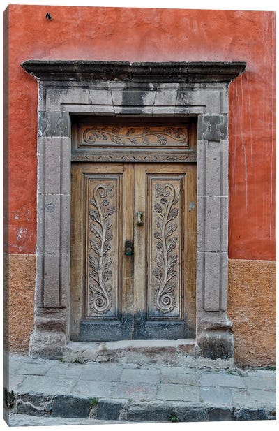 San Miguel De Allende, Mexico. Colorful buildings and doorways Canvas Art Print