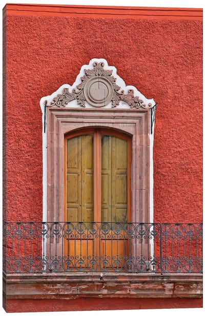 San Miguel De Allende, Mexico. Colorful buildings and windows Canvas Art Print - Mexican Culture