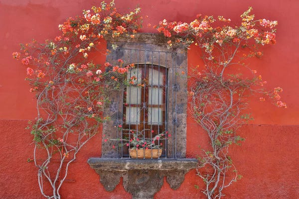 Colorful buildings and windows III, San Miguel De Allende, Mexico.