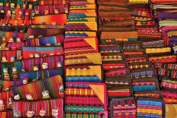San Miguel de Allende: San Miguel De Allende, Mexico. Colorful cloth on display for sale by Darrell Gulin