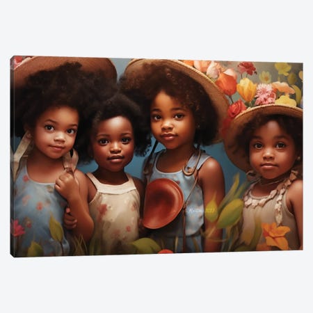 Little Women Canvas Print #DGW116} by Digital Wild Art Canvas Wall Art