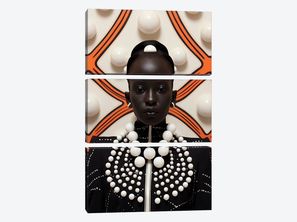 African High Fashion III by Digital Wild Art 3-piece Canvas Art Print