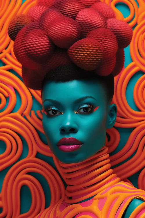 African High Fashion IV by Digital Wild Art wall art