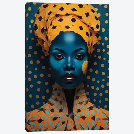African High Fashion V Canvas Print #DGW121} by Digital Wild Art Canvas Artwork