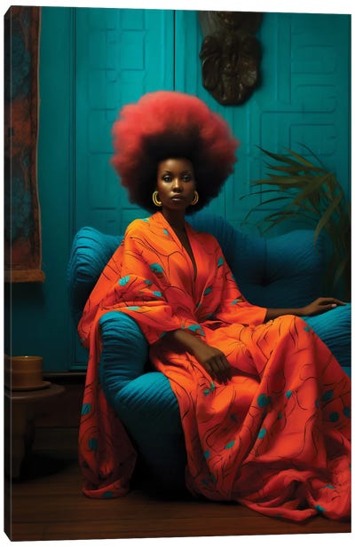 African High Fashion IX Canvas Art Print - Digital Wild Art