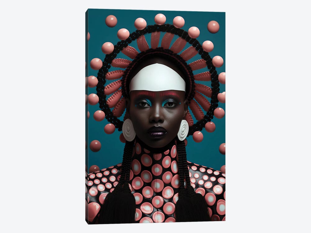 African High Fashion - Circles - III by Digital Wild Art 1-piece Art Print