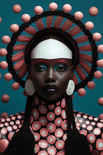 Abstract: African High Fashion - Circles - III by Digital Wild Art