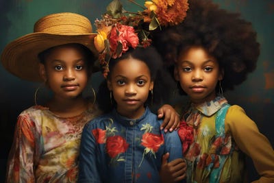 Sisters - II by Digital Wild Art canvas print