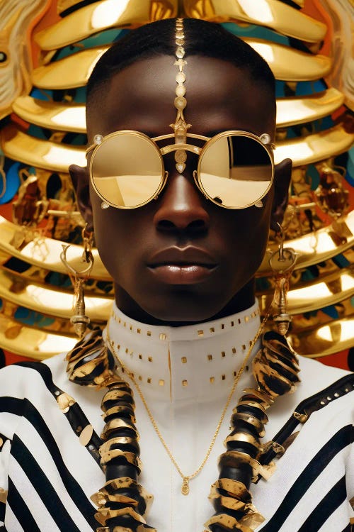 Entomological African Couture IV by Digital Wild Art wall art