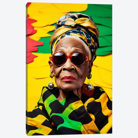 African Caribbean Queen I Canvas Print #DGW154} by Digital Wild Art Canvas Wall Art