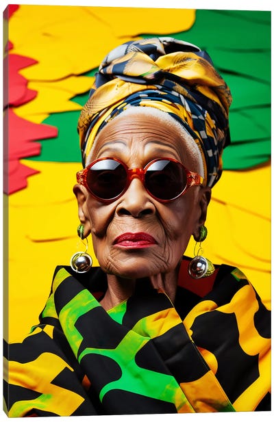 African Caribbean Queen I Canvas Art Print - Digital Wild Art