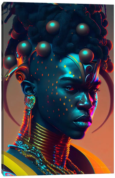Afrofuturist African Royalty Prince I Canvas Art Print - Kings & Queens