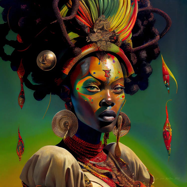 Afrofuturist African Royalty Woman I