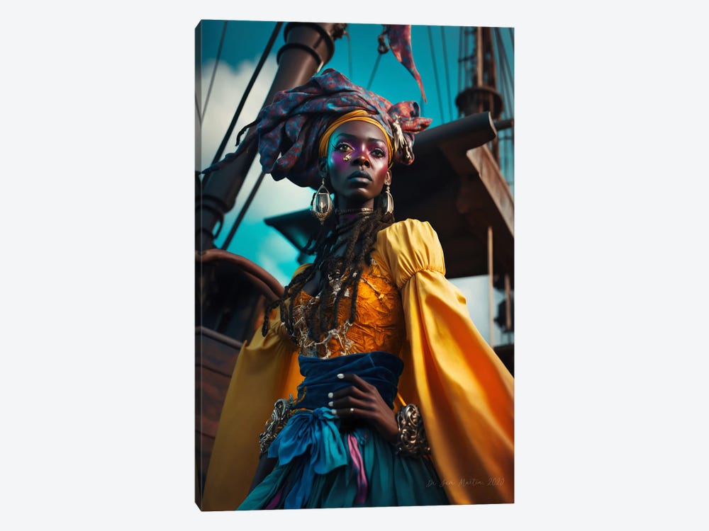 Afrofuturist African Woman Pirate I by Digital Wild Art 1-piece Canvas Wall Art