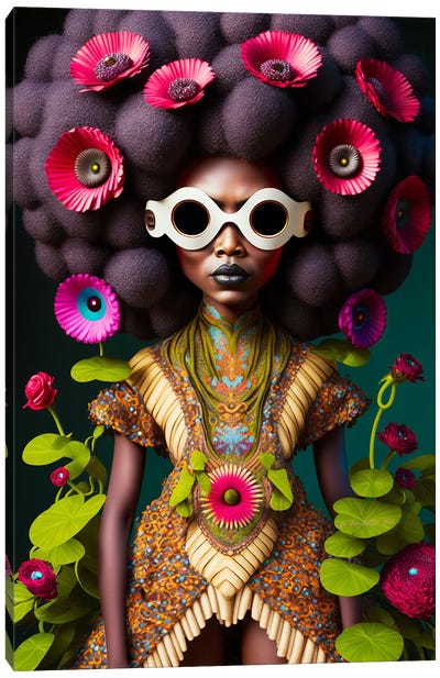 Afrofuturist Woman I Canvas Art Print - Digital Wild Art