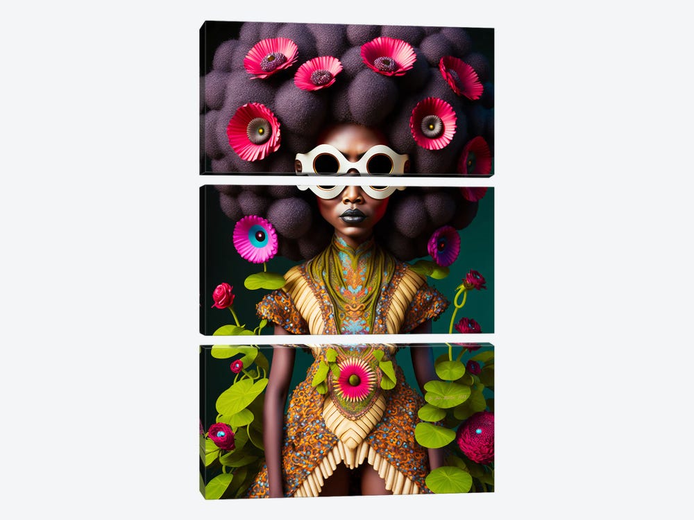Afrofuturist Woman I by Digital Wild Art 3-piece Canvas Print
