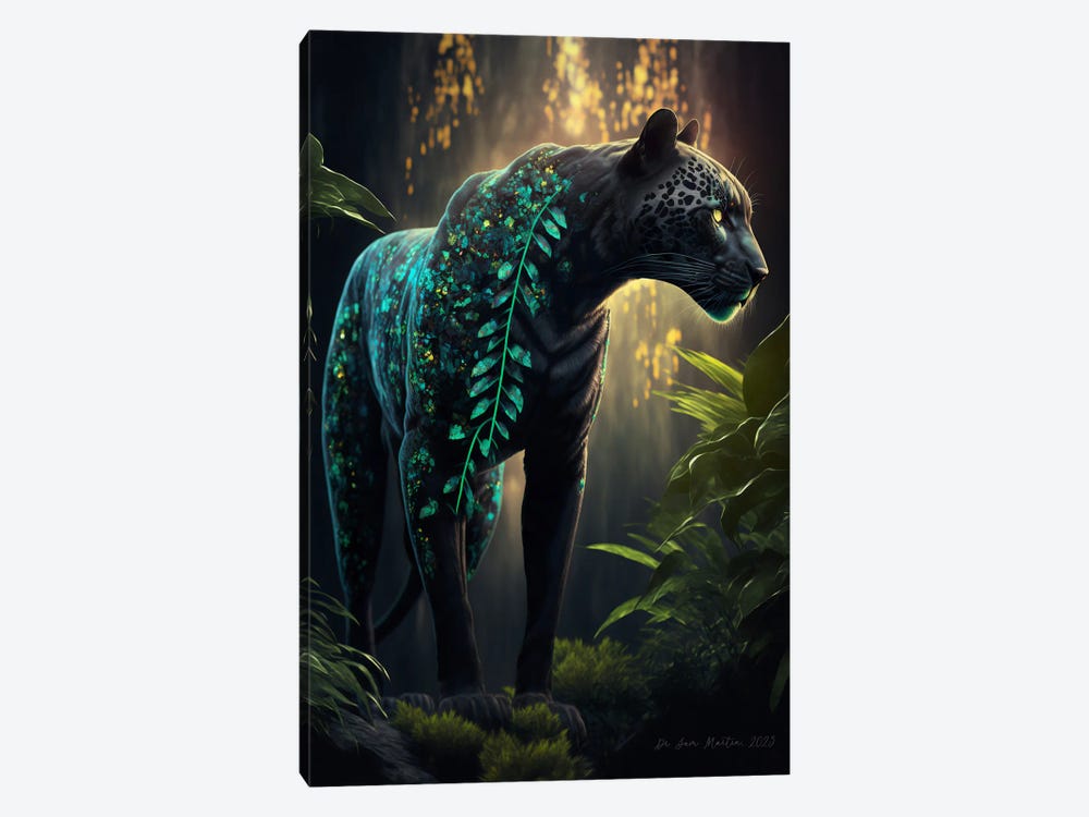 Afrofuturist Spirit Animal Black Panther II by Digital Wild Art 1-piece Canvas Wall Art