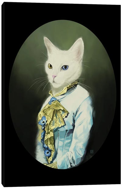 Lady Kitten Canvas Art Print - Dingzhong Hu