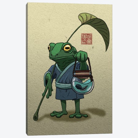 A Frog And His Son Canvas Print #DGZ20} by Dingzhong Hu Canvas Wall Art