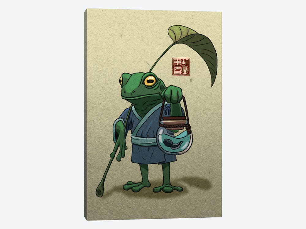 A Frog And His Son by Dingzhong Hu 1-piece Canvas Wall Art