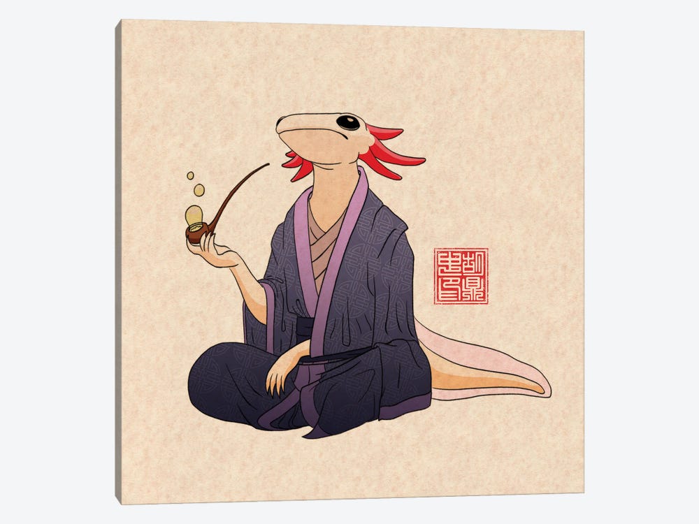 To Be A Philosopher, One Must Axolotl Questions by Dingzhong Hu 1-piece Art Print