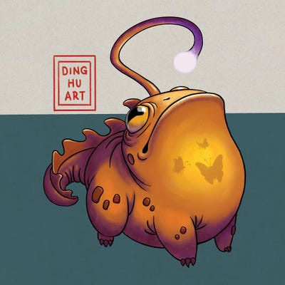 Angler Frog by Dingzhong Hu gallery poster