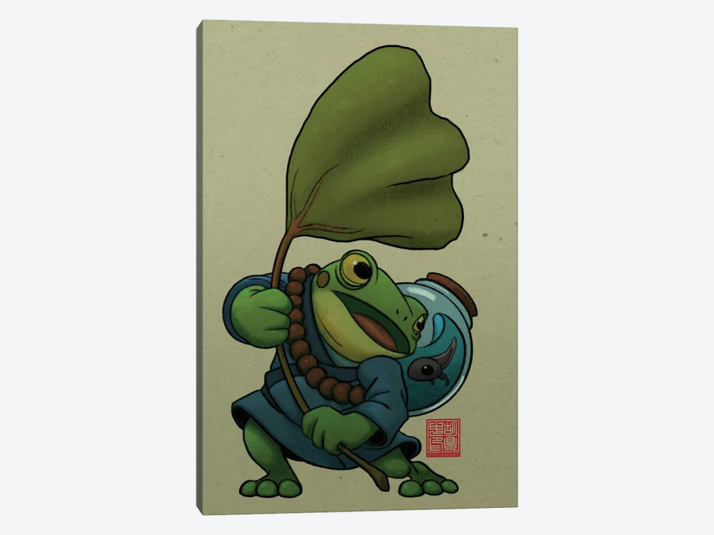Frog In A Storm by Dingzhong Hu 1-piece Art Print
