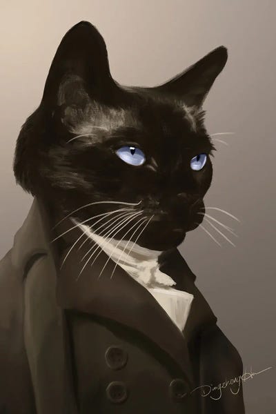 Suave Chocolate-Point Siamese by Dingzhong Hu art print