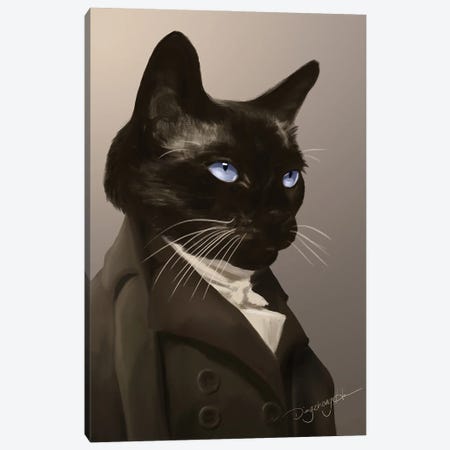 Suave Chocolate-Point Siamese Canvas Print #DGZ30} by Dingzhong Hu Canvas Print