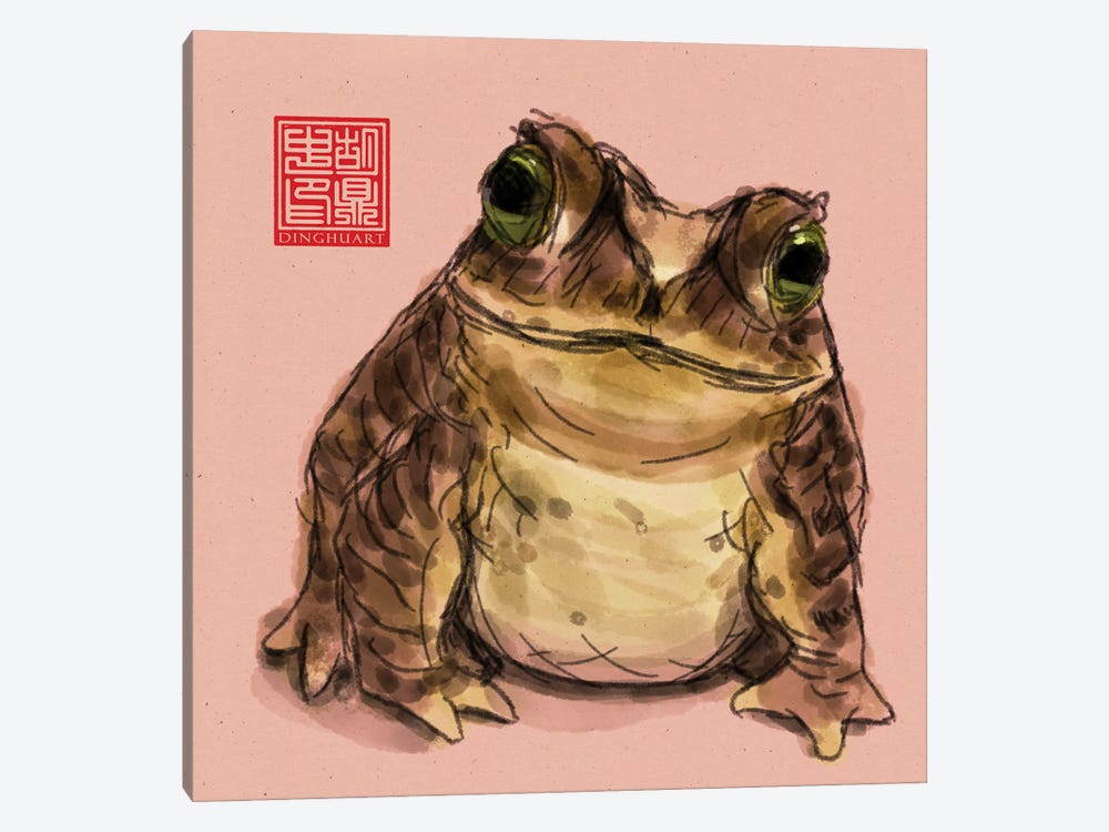 Cute Toad by Dingzhong Hu 1-piece Canvas Art Print