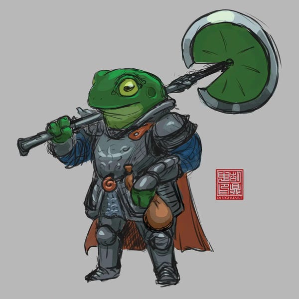 Dingzhong Hu: Frog Warrior by Dingzhong Hu