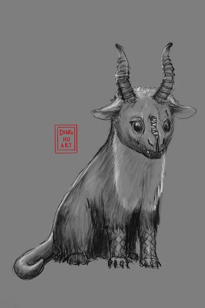 Dingzhong Hu: Cute Demon Puppy by Dingzhong Hu