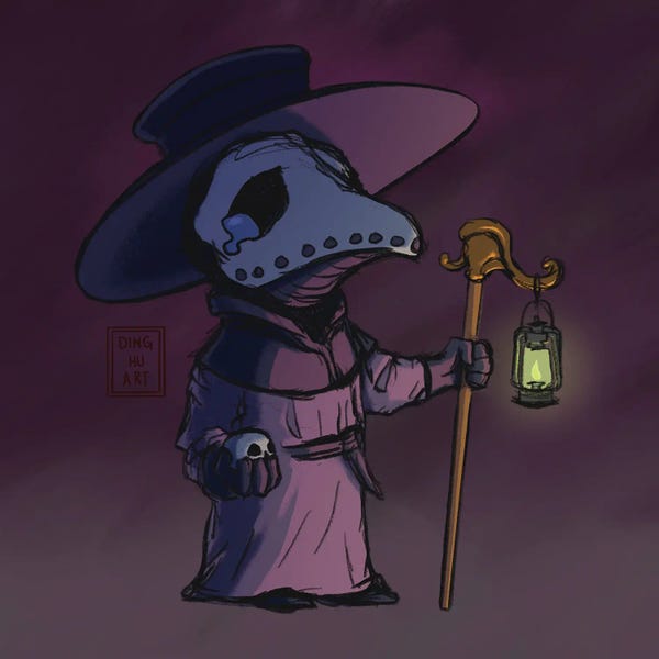 Dingzhong Hu: Cute Plague Doctor by Dingzhong Hu