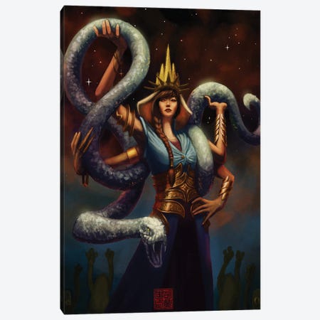 The Serpent Queen Canvas Print #DGZ43} by Dingzhong Hu Canvas Wall Art