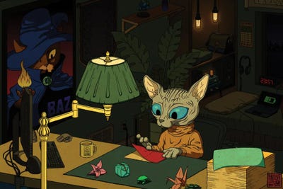 The Joy Of Origami by Dingzhong Hu multi panel art