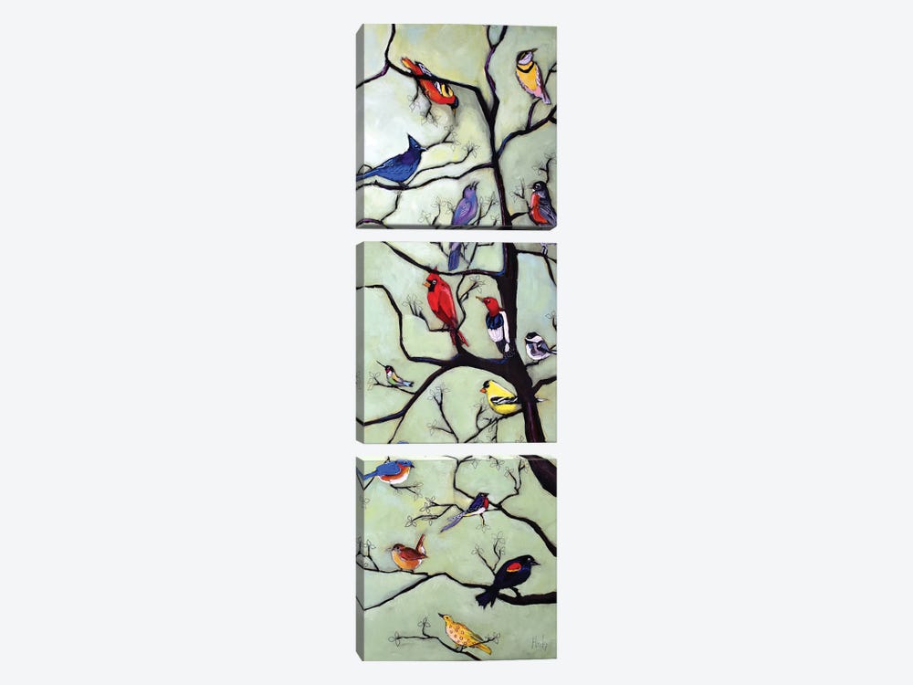 Birds In The Tree by David Hinds 3-piece Canvas Artwork