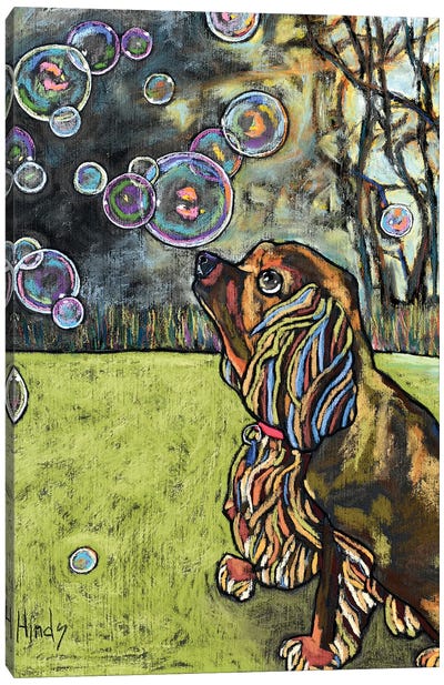 Bubbles Canvas Art Print - Cocker Spaniel Art