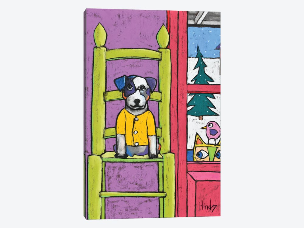 Dog In The Chair by David Hinds 1-piece Canvas Art Print