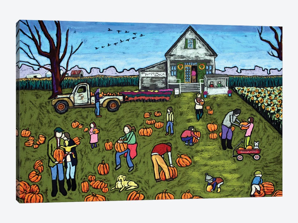 The Great Pumpkin Hunt by David Hinds 1-piece Canvas Art