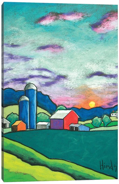 Farmscape Canvas Art Print - David Hinds