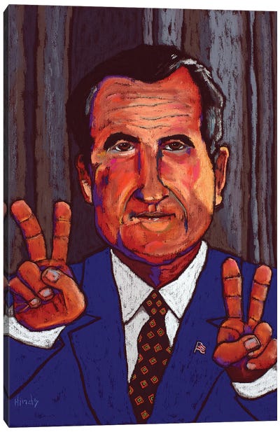 Tricky Dick Canvas Art Print - Richard Nixon