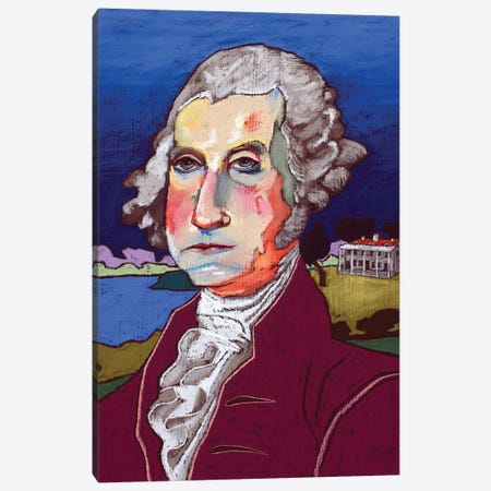 George Washington Portrait Canvas Print #DHD117} by David Hinds Canvas Art