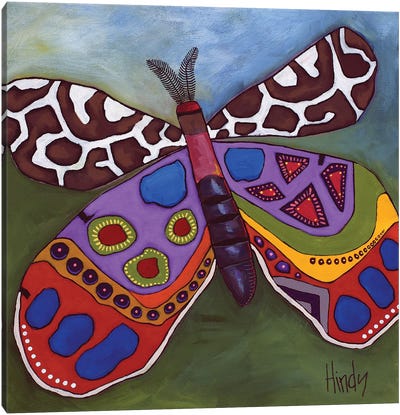 Groovy Butterfly Canvas Art Print - David Hinds